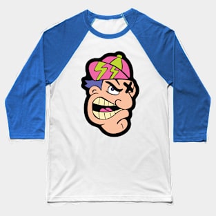 Angry mad 90's retro colours Baseball Cap Guy Baseball T-Shirt